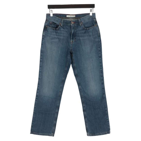 TOMMY HILFIGER Blue Straight Leg Jeans Women's Size 6R Medium Wash Denim Cotton - Picture 1 of 9